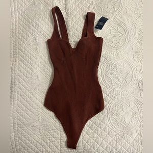 Abercrombie Maroon Knit Bodysuit - NWT